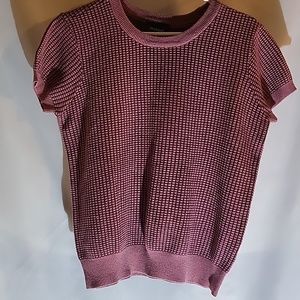 Ladies short sleeve sweater shirt.